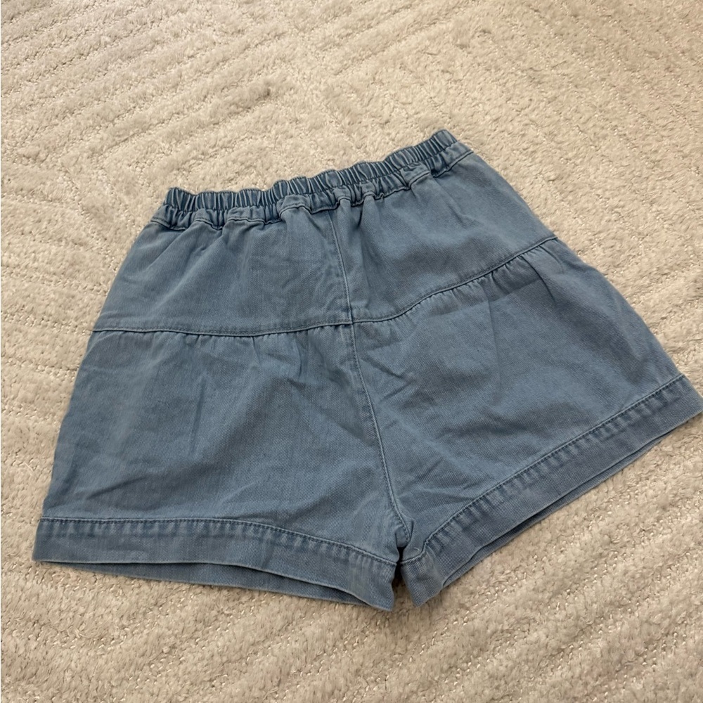 NWT - Free People Inspired Blue Denim High-Waisted Women's Shorts - Size Small - Picture 3 of 4
